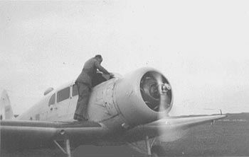 monoplane and pilot