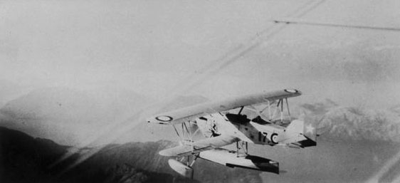 seaplane over sea channels