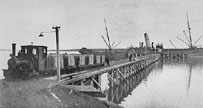 train on pier