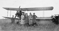 public viewing biplane