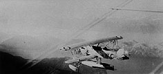 seaplane over sea channels